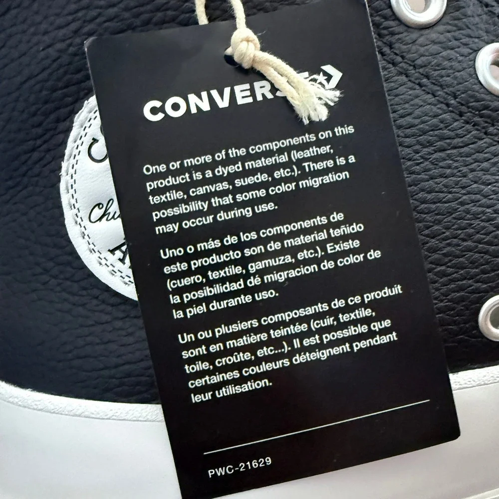 Converse CTAS Lugged 2.0 High Top Black Leather Boots‎ Men 8.5 Women 10.5 - Picture 9 of 12